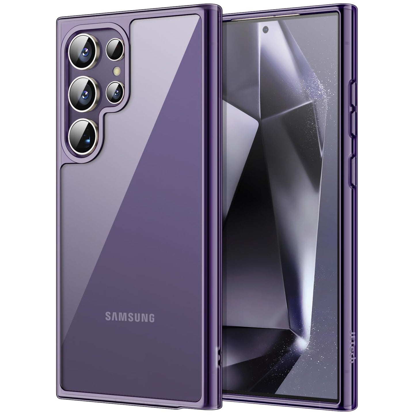 JETech Case for Samsung Galaxy S24 Ultra 5G, Non-Yellowing Shockproof Bumper Protective Phone Cover, Anti-Scratch Hard PC Back (Clear)