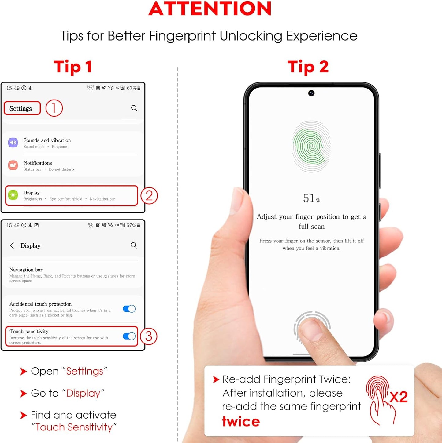 JETech Screen Protector for Samsung Galaxy S22 5G with Camera Lens Protector, Easy Installation Tool, Tempered Glass Film, Fingerprint ID Compatible, 2-Pack Each