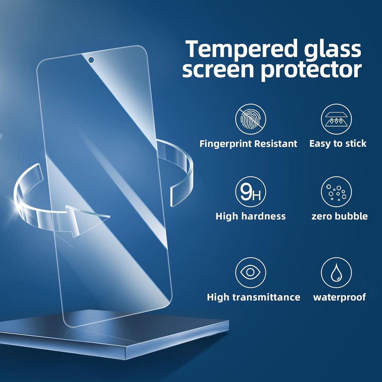 NEW'C 3 Pack Designed for Samsung Galaxy S24 FE 5G Screen Protector Tempered Glass, Bubble Free, Ultra Resistant