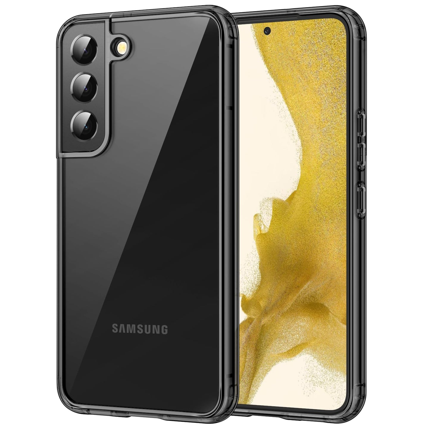 JETech Case for Samsung Galaxy S22 5G 6.1-Inch, Non-Yellowing Shockproof Bumper Protective Phone Cover, Anti-Scratch Hard PC Back (Clear)