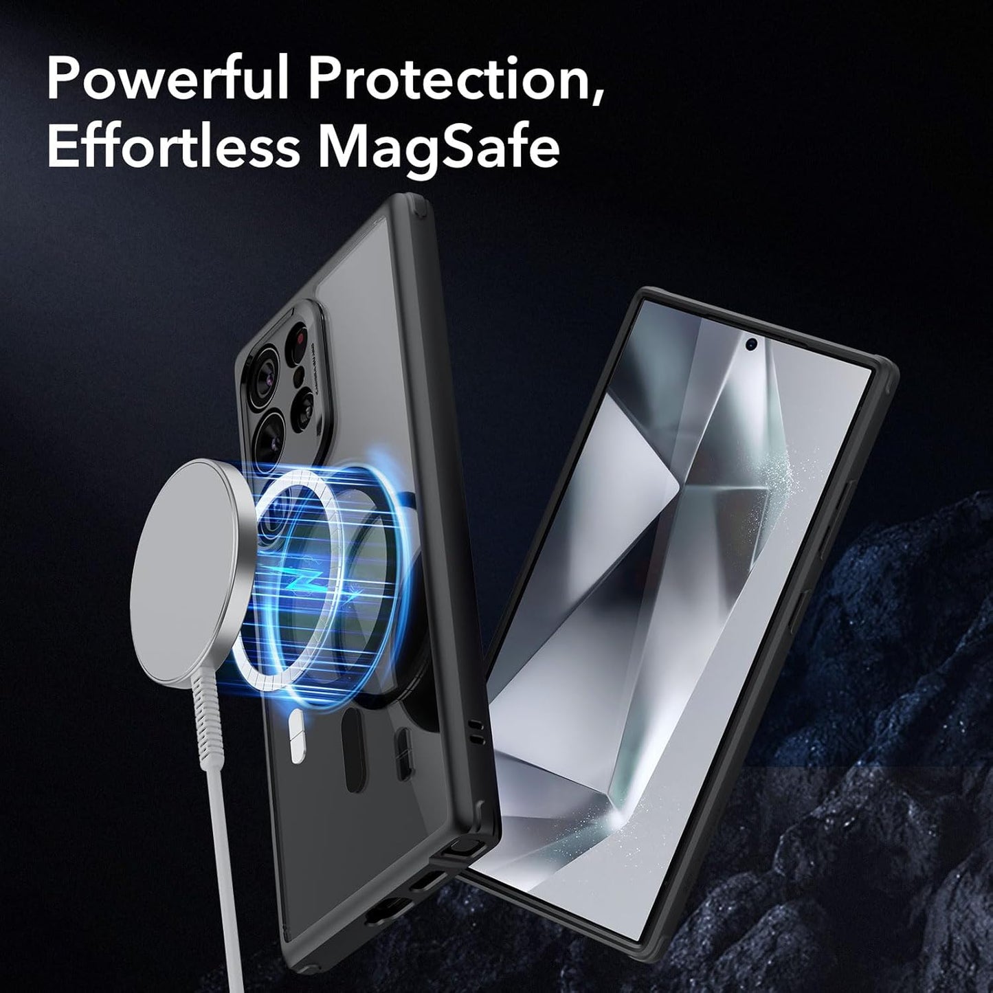 ESR for Samsung S24 Ultra Case, Compatible with MagSafe, Magnetic Case for Samsung Galaxy S24 Ultra, Military-Grade Protection, Yellowing Resistant, Classic Series, Clear Black