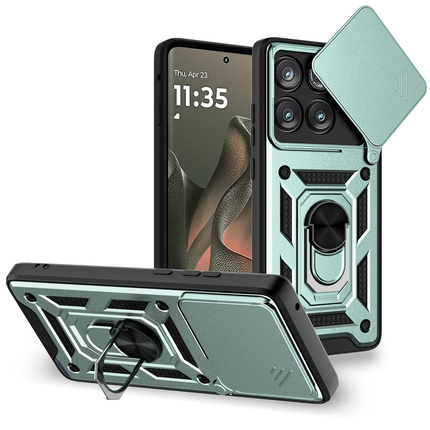 for Moto G Stylus 2025 Case: with 2PC Screen Protector,Sliding Camera Cover and Multi Angle Stand for Motorola Moto G Stylus 5G 2025 Case,Blue