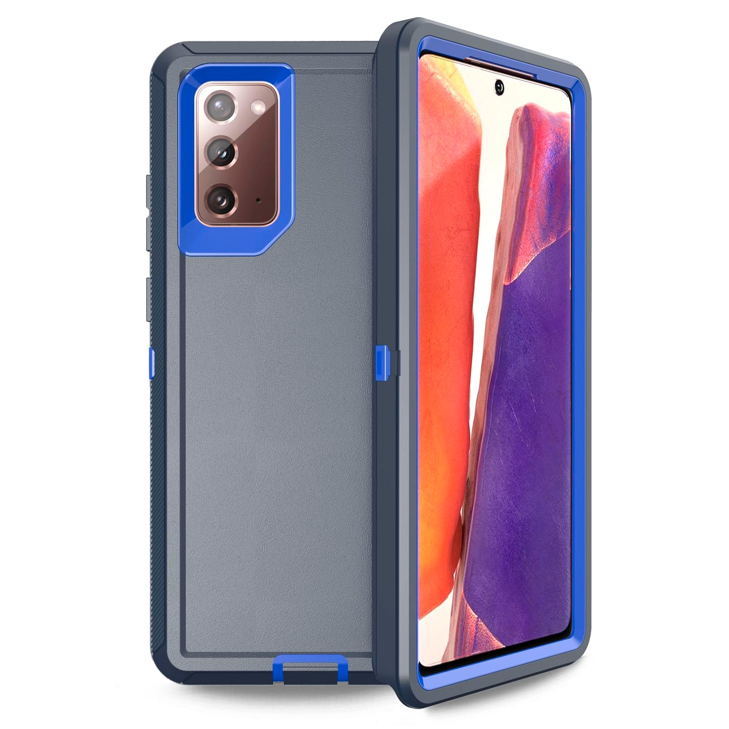 Anloes Case for Samsung Galaxy Note 20 Ultra 5G, Phone Case Heavy Duty Shockproof Dustproof Rugged Defender Protective, 3 in 1 Bumper Cover Black(Without Built-in Screen Protector)