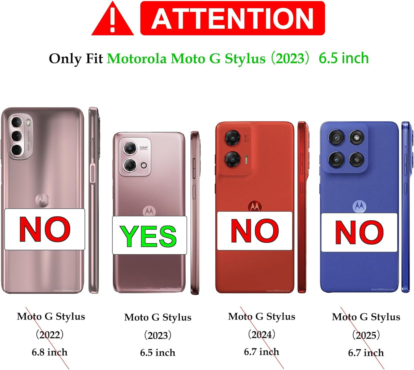 Gritup for Moto G Stylus 5G-2023 Case with Slide Camera Cover | 2-Pack HD Screen Protectors | 360° Rotating Metal Kickstand | MIL-Grade Shockproof Protection,Black