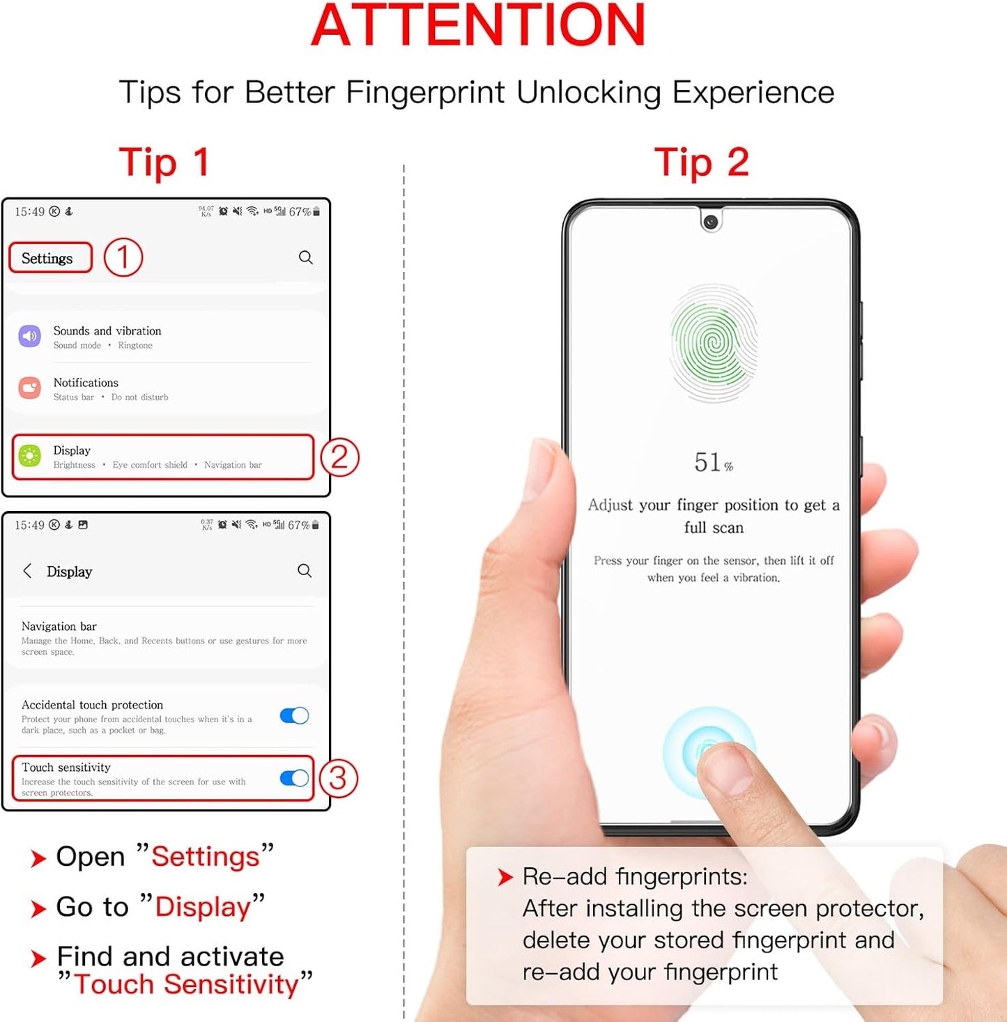 JETech Screen Protector for Samsung Galaxy S21 Plus 6.7-Inch with Camera Lens Protector, Easy Installation Tool, Tempered Glass Film, HD Clear, 2-Pack Each