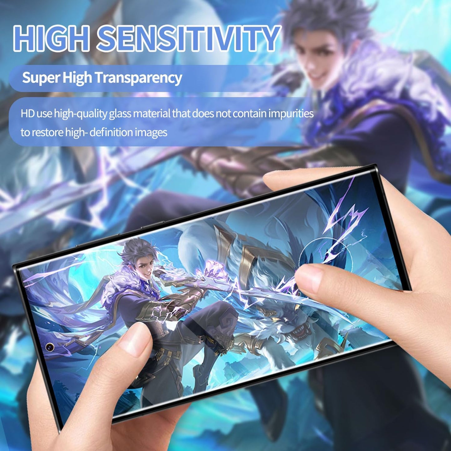 3Pack Galaxy S22 Ultra Glass Screen Protector, 2Pack Camera Lens Film 9H Hardness 3D Fulll Coverage Case Friendly Compatible with Ultra Sonic Fingerprint For Galaxy S22 Ultra 6.8”
