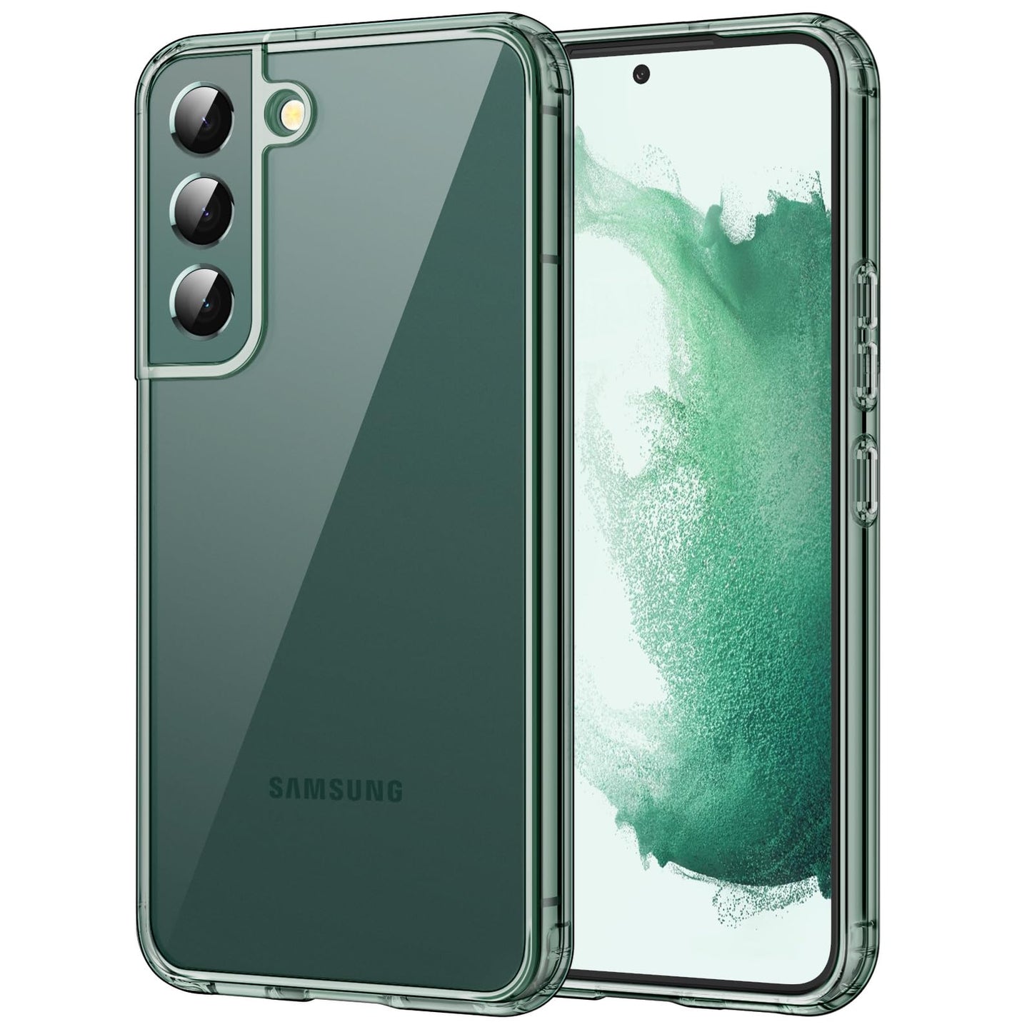 JETech Case for Samsung Galaxy S22 5G 6.1-Inch, Non-Yellowing Shockproof Bumper Protective Phone Cover, Anti-Scratch Hard PC Back (Clear)