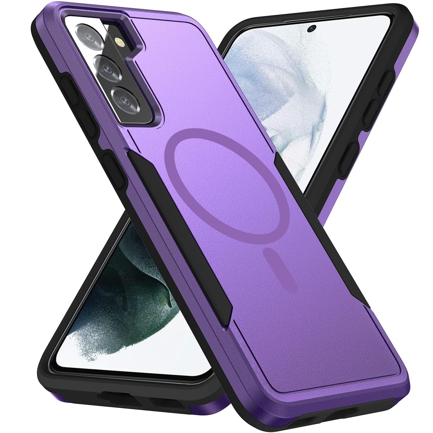 Phone Case for Samsung Galaxy S21 Plus Black | Compatible with Magsafe, Military Grade Drop Tested, Shockproof, Magnetic, Tough, Rugged, Protective, 6.7 inch