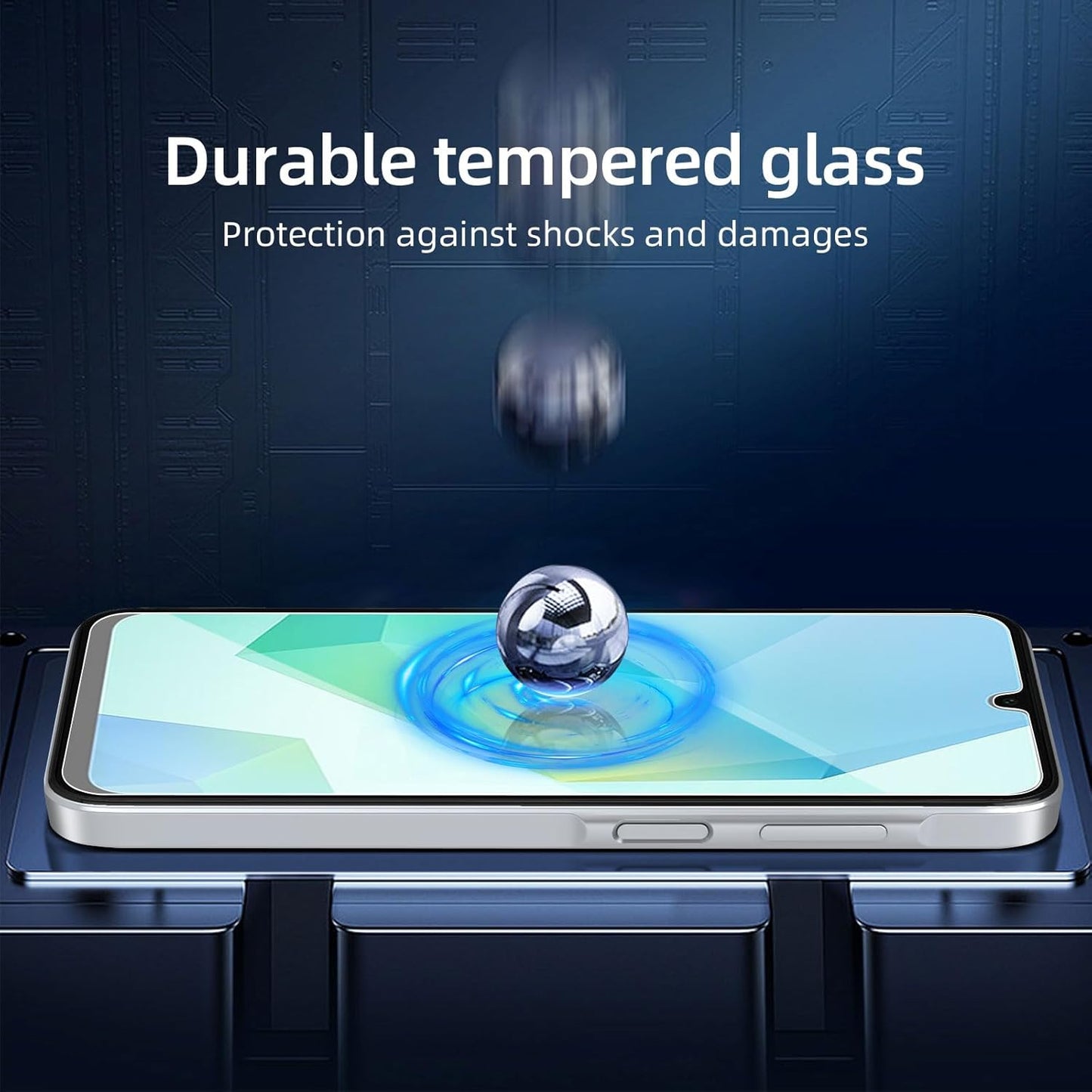 NEW'C 3 Pack Designed for Samsung Galaxy A17 2025, Galaxy A16 5G, Galaxy A26 5G Screen Protector Tempered Glass, Bubble Free, Ultra Resistant