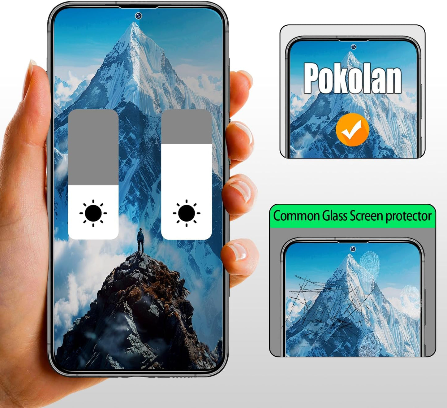 Pokolan [3 Pack Privacy Screen Protector for Samsung Galaxy S23 FE 5G Anti Spy Private Tempered Glass, Anti-Scratch, Bubble Free