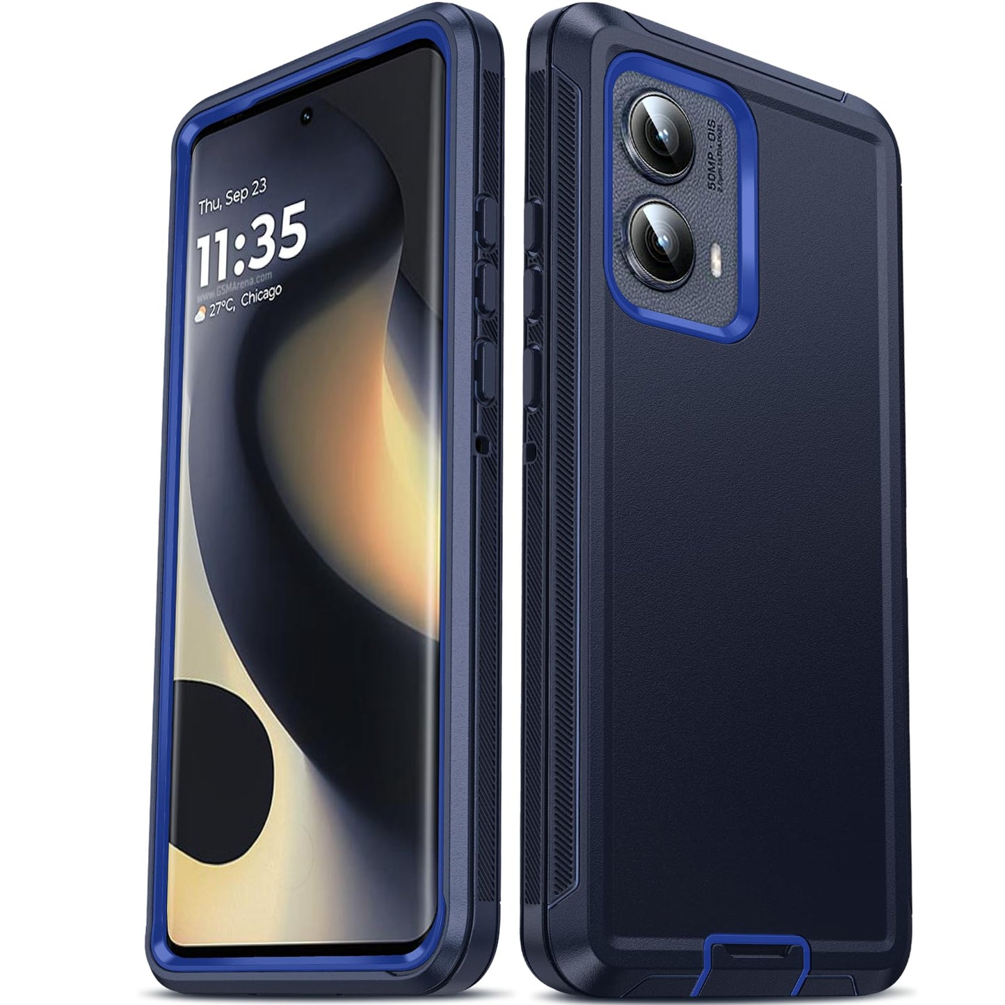 LeYi for Motorola-Edge-2024 Case: Moto Edge-2024 Cover【NOT FIT Edge 50/ G 5G 2024】 3 in 1 Rugged, Military Grade Dust Drop Shockproof Protective Cell Phone Android Funda para Edge2024 6.6", Teal