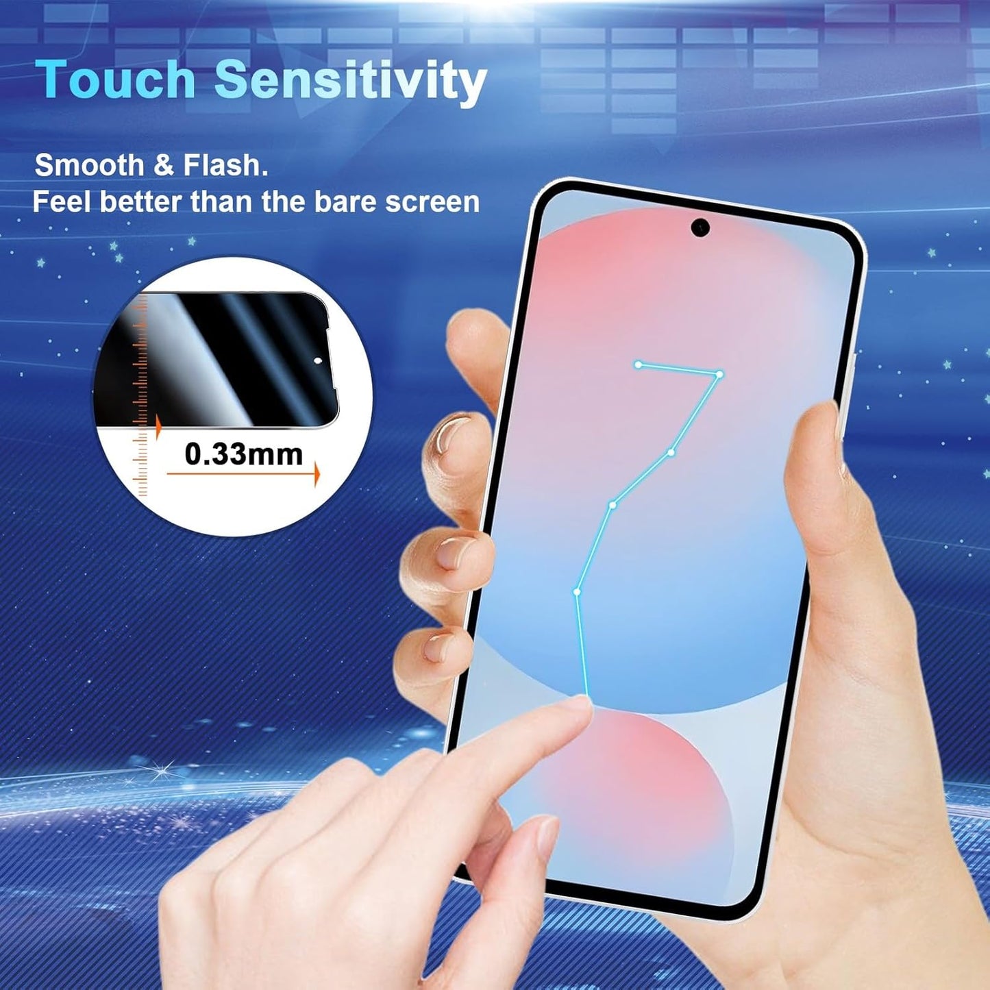 2+2 Pack Privacy Screen Protector Compatible with Galaxy S24 FE 5G - 2 Tempered Film + 2 Camera Lens Glass - High Clarity - Bubble Free - Anti-Spy Protection - Anti-Shatter