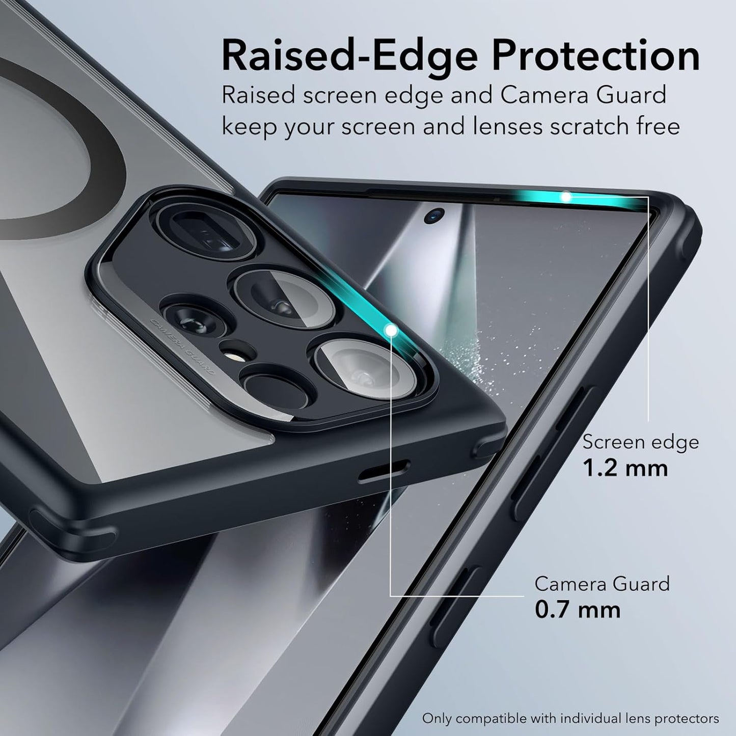 ESR for Samsung S24 Ultra Case, Compatible with MagSafe, Magnetic Case for Samsung Galaxy S24 Ultra, Military-Grade Protection, Yellowing Resistant, Classic Series, Clear Black