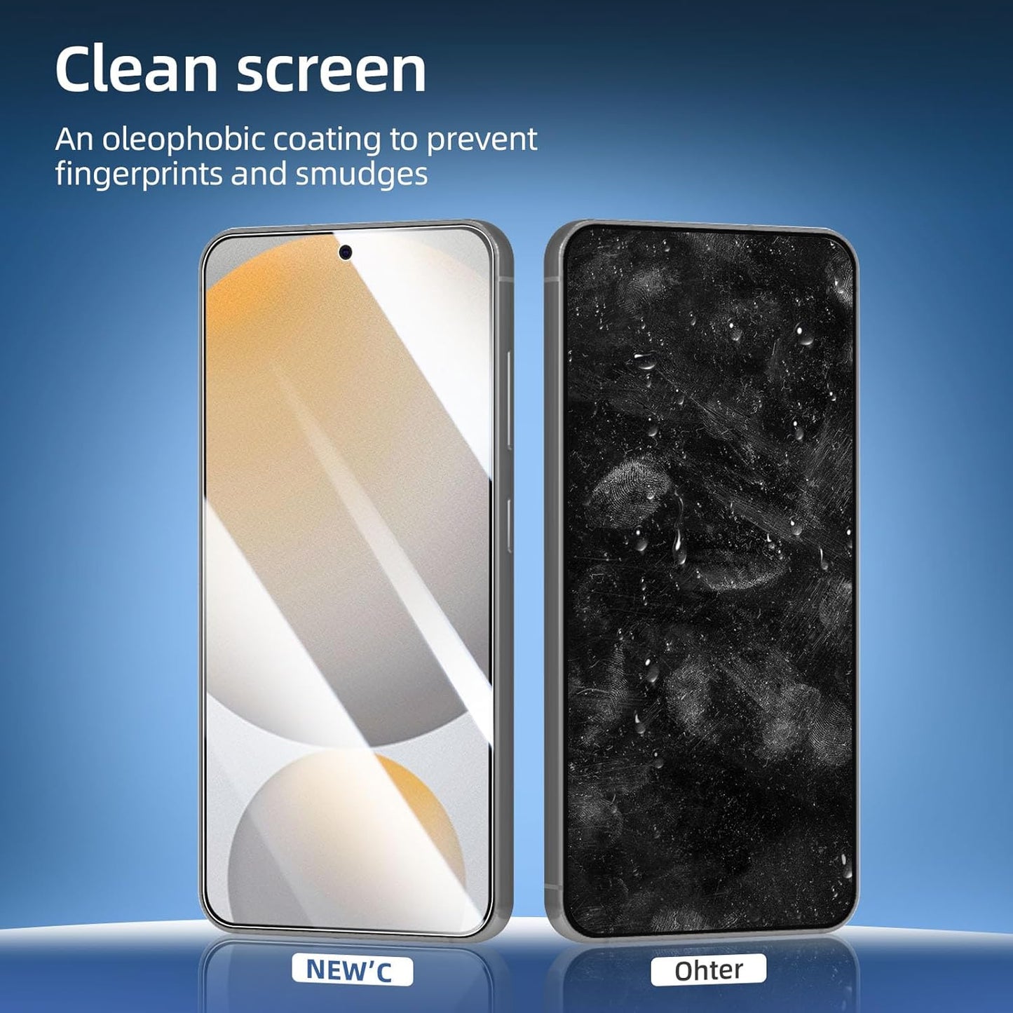 NEW'C 3 Pack Designed for Samsung Galaxy S24 FE 5G Screen Protector Tempered Glass, Bubble Free, Ultra Resistant
