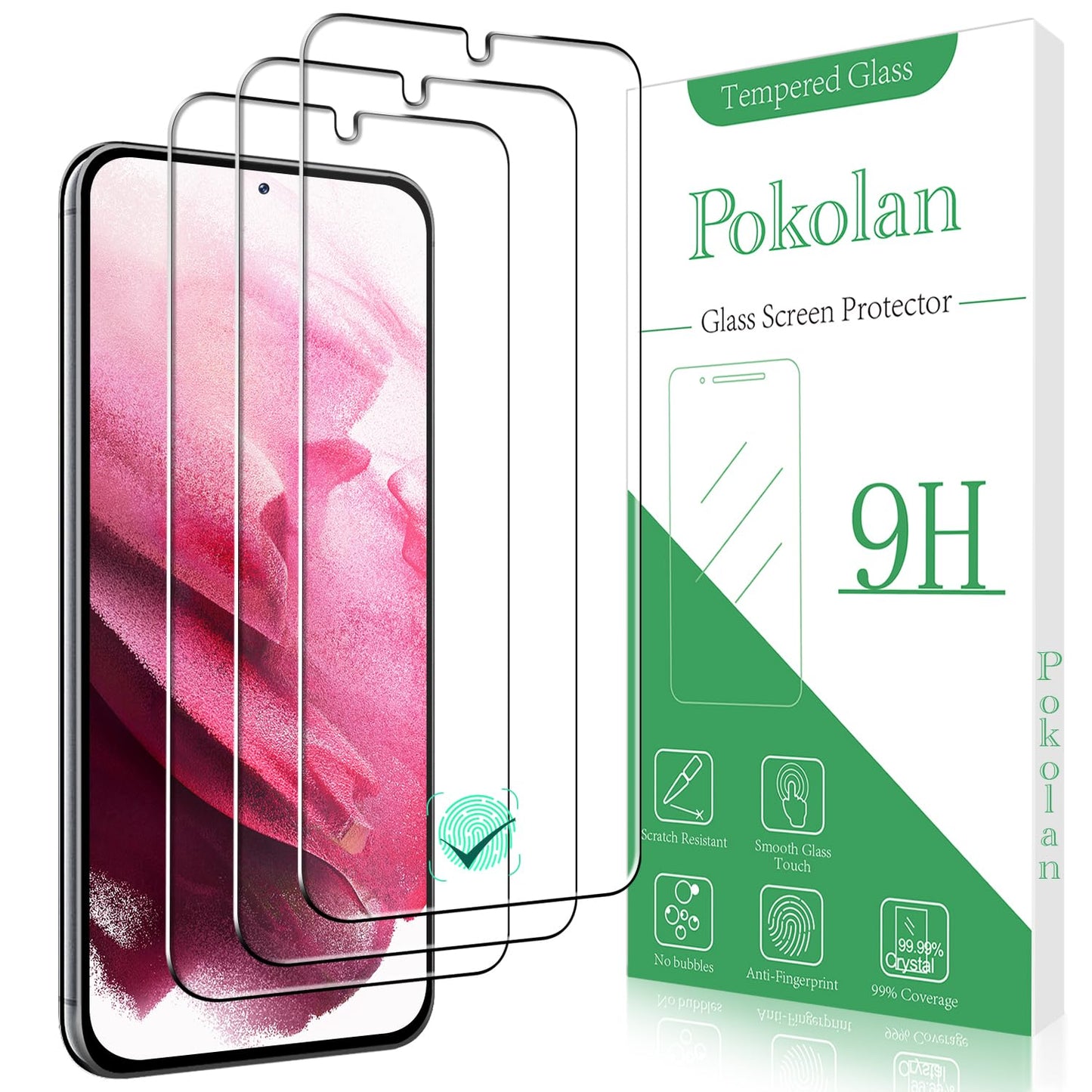 Pokolan [3 Pack Privacy Screen Protector for Samsung Galaxy S23 FE 5G Anti Spy Private Tempered Glass, Anti-Scratch, Bubble Free