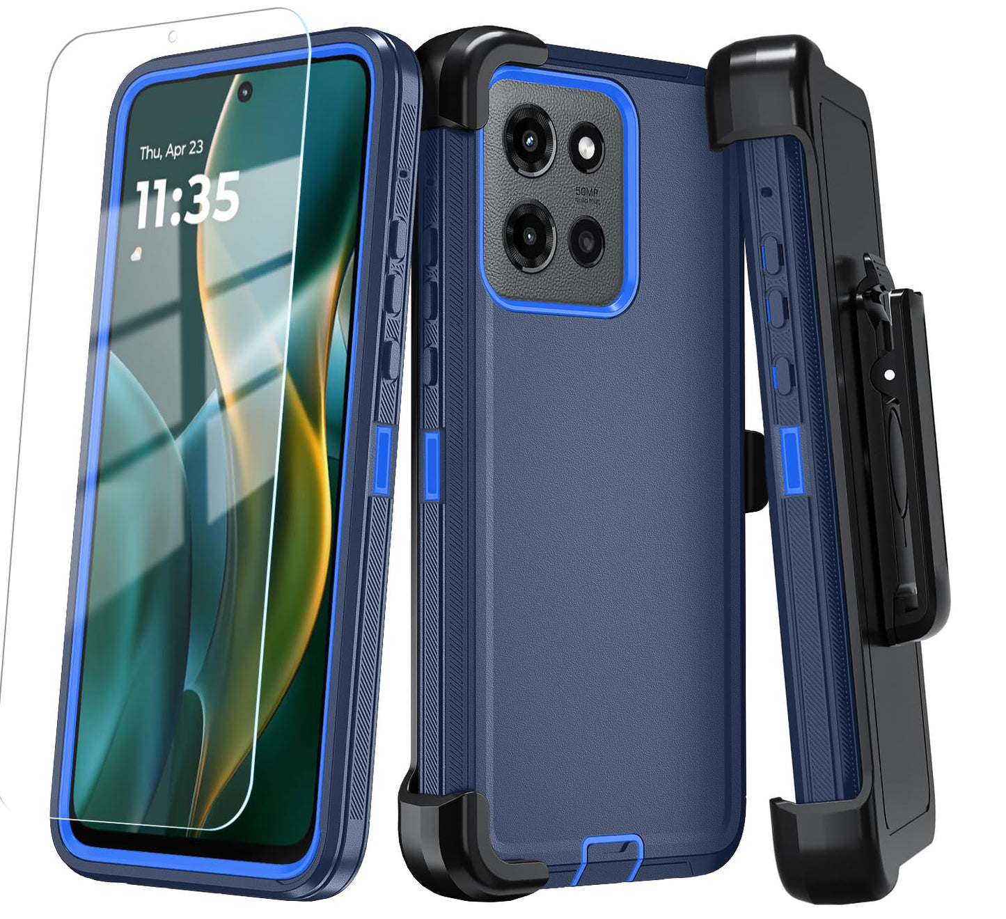 Qinmay Phone Case for Motorola Moto G Stylus 5G 2025 Case with HD Screen Protector, Heavy Duty Shockproof & Cover Phone Case for Moto G Stylus 2025,WineRedPink