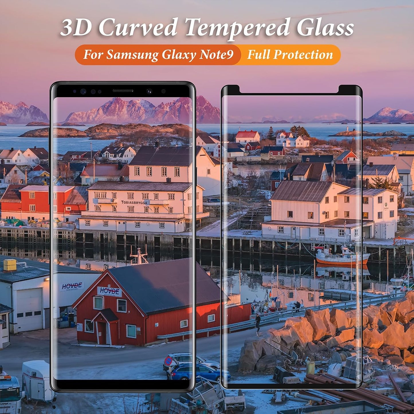 2 Pack Screen Protector for Samsung Galaxy Note 9 6.4 Inch, HD Clear Tempered Glass, Easy Installation, High Sensitivity, Case Friendly