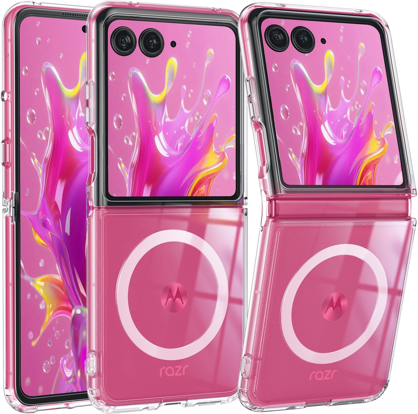 FNTCASE for Motorola Moto-G Stylus-5G-2025 Case: Military Grade Drop Protection Anti Yellowing Cell Phone Cover - Rugged Shockproof Protective Bumper Transparent Cases(Clear)