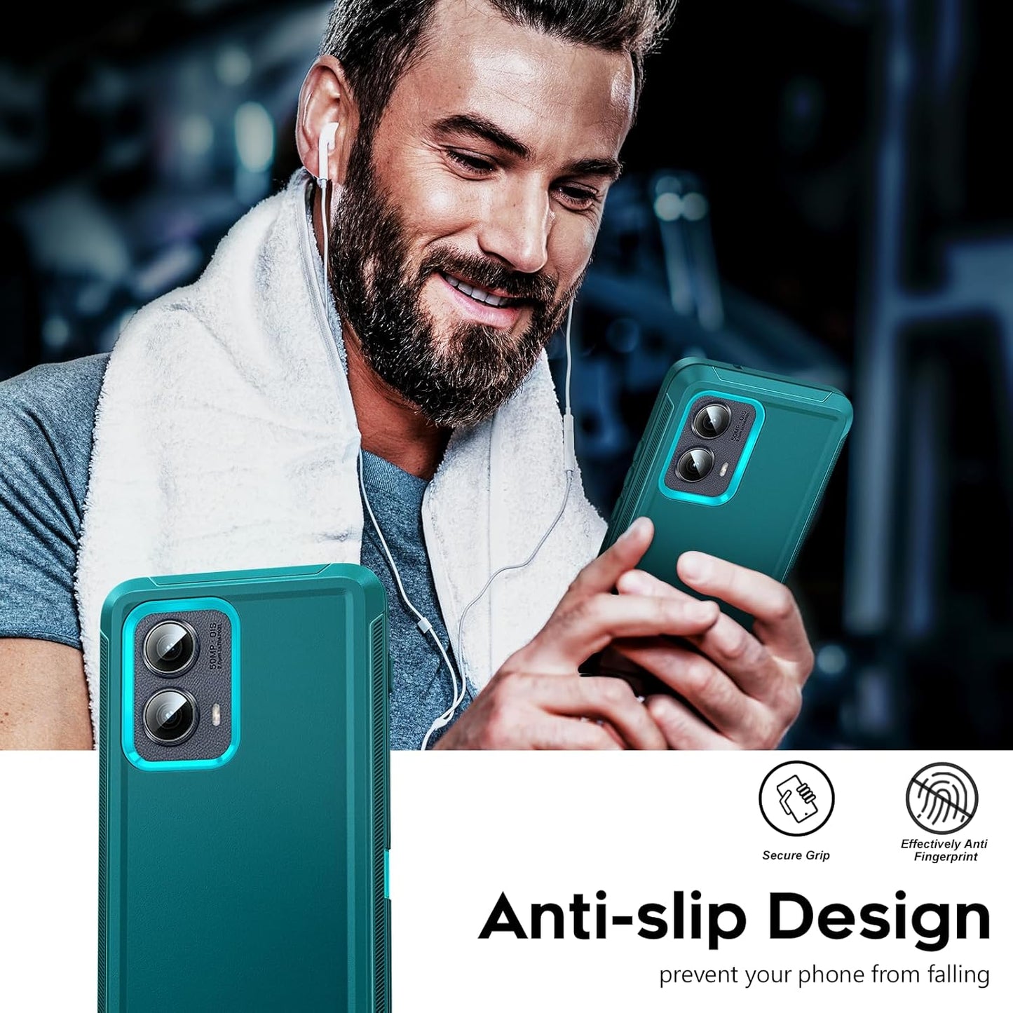 LeYi for Motorola-Edge-2024 Case: Moto Edge-2024 Cover【NOT FIT Edge 50/ G 5G 2024】 3 in 1 Rugged, Military Grade Dust Drop Shockproof Protective Cell Phone Android Funda para Edge2024 6.6", Teal