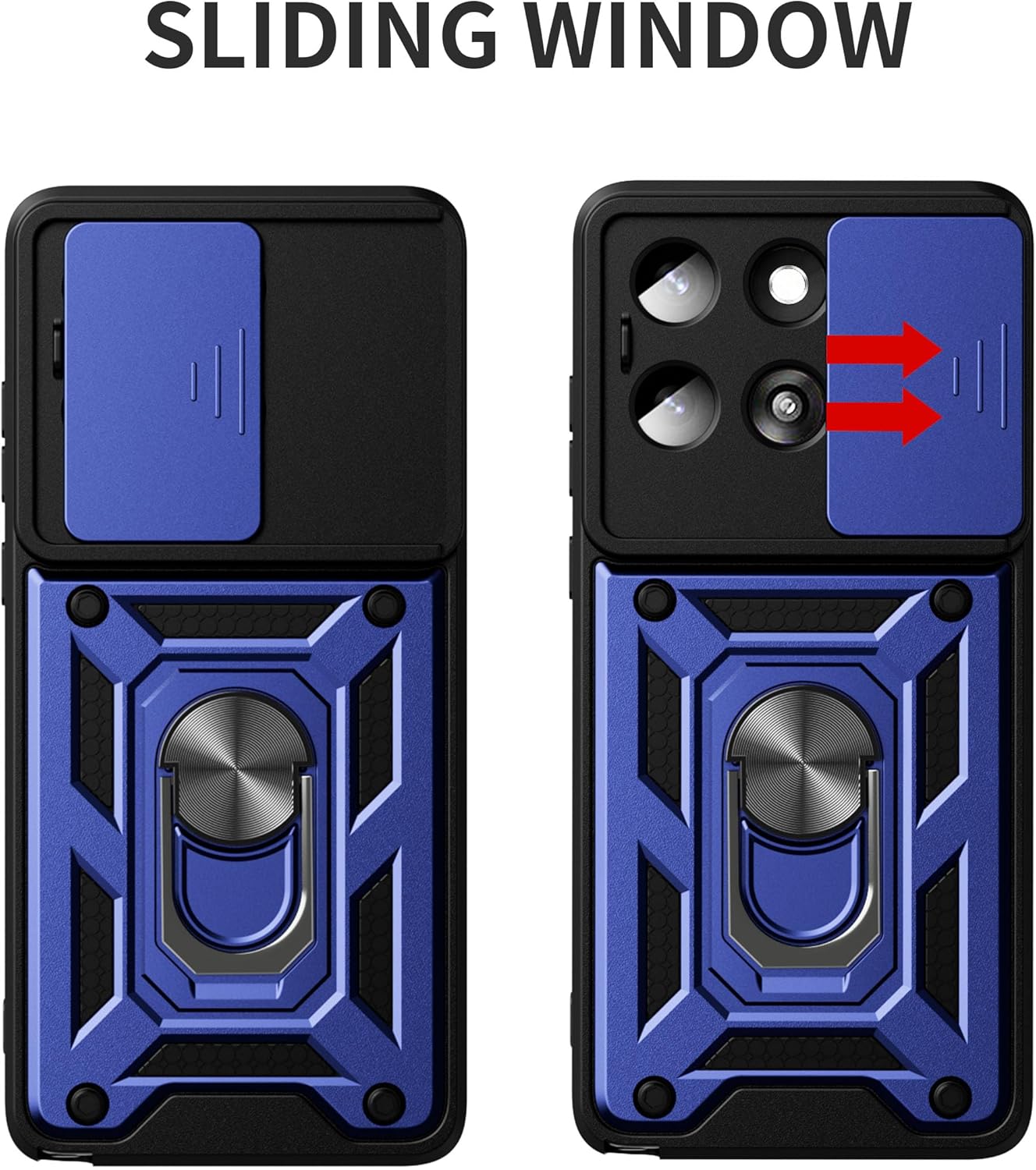 for Moto G Stylus 2025 Case: with 2PC Screen Protector,Sliding Camera Cover and Multi Angle Stand for Motorola Moto G Stylus 5G 2025 Case,Blue