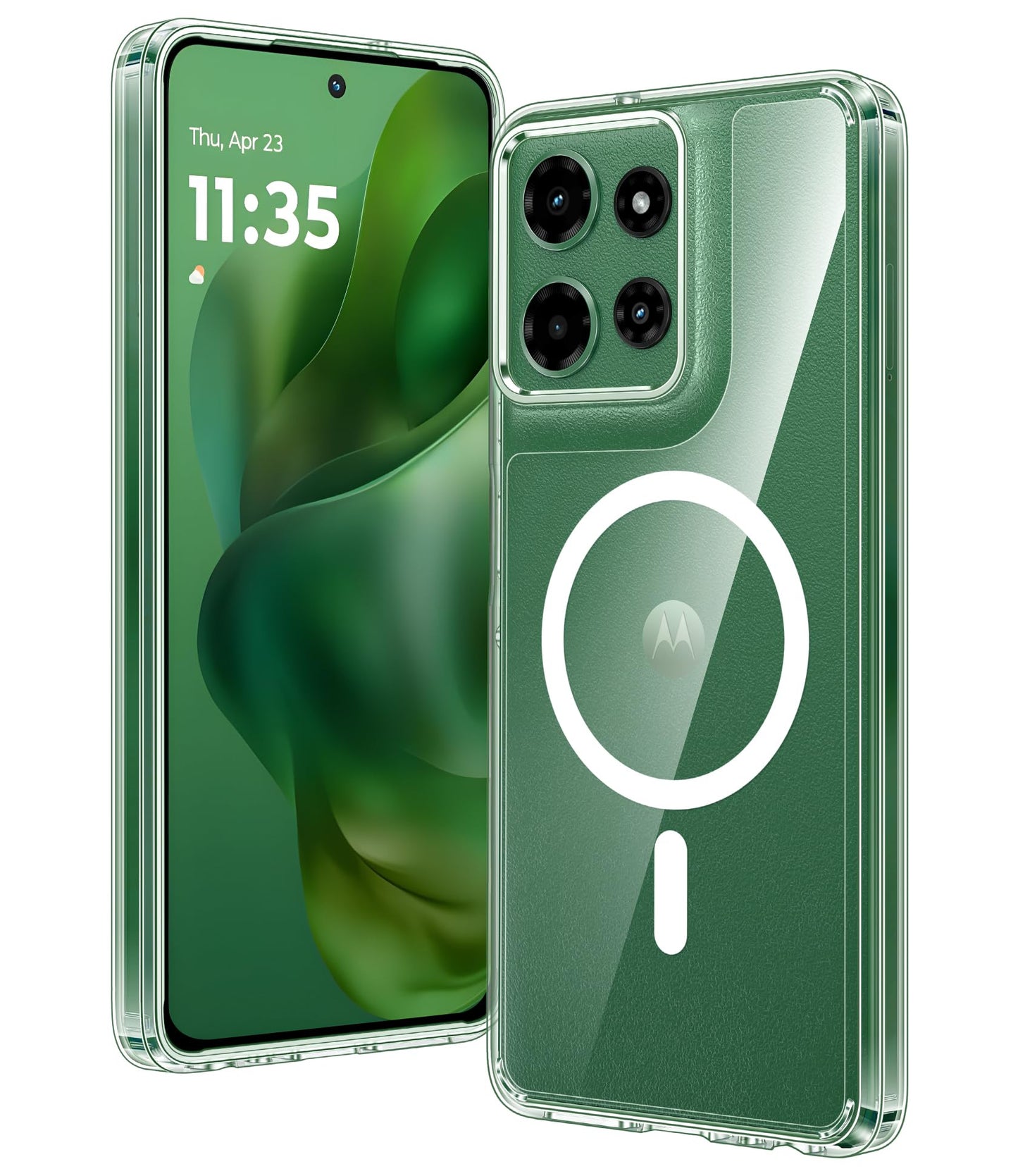 FNTCASE for Motorola Moto G-Power-5G-2025 Case: Military Grade Drop Protection Anti Yellowing Cell Phone Cover - Rugged Shockproof Protective Bumper Transparent Cases(Clear)