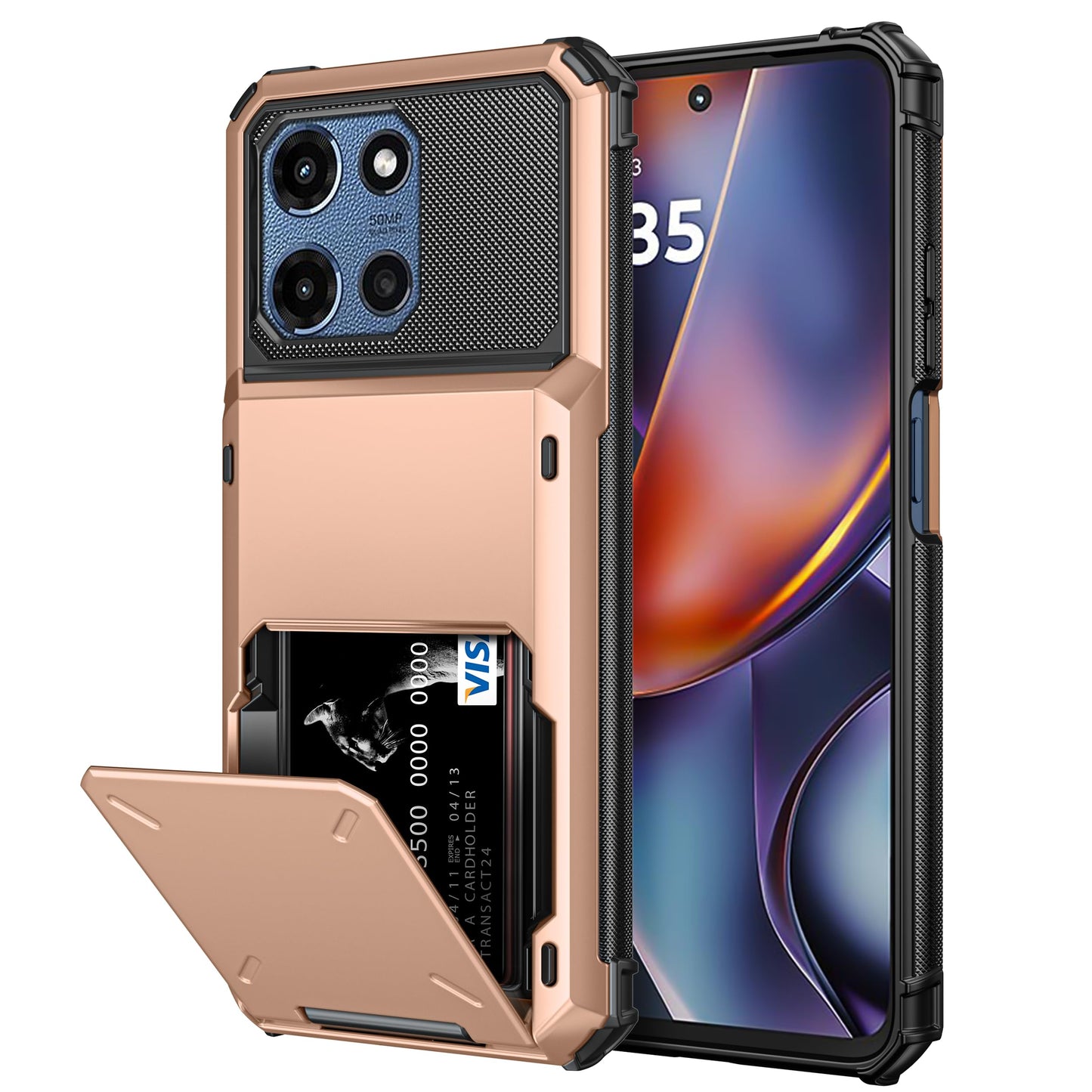 Vofolen for Moto G Power 2025/2026 Case Wallet with Card Holder Dual Layer Heavy Duty Shockproof Protective Hidden Flip 4-Card Slots Phone Cover for Motorola Moto G Power 5G 2025/2026 Women Men Black