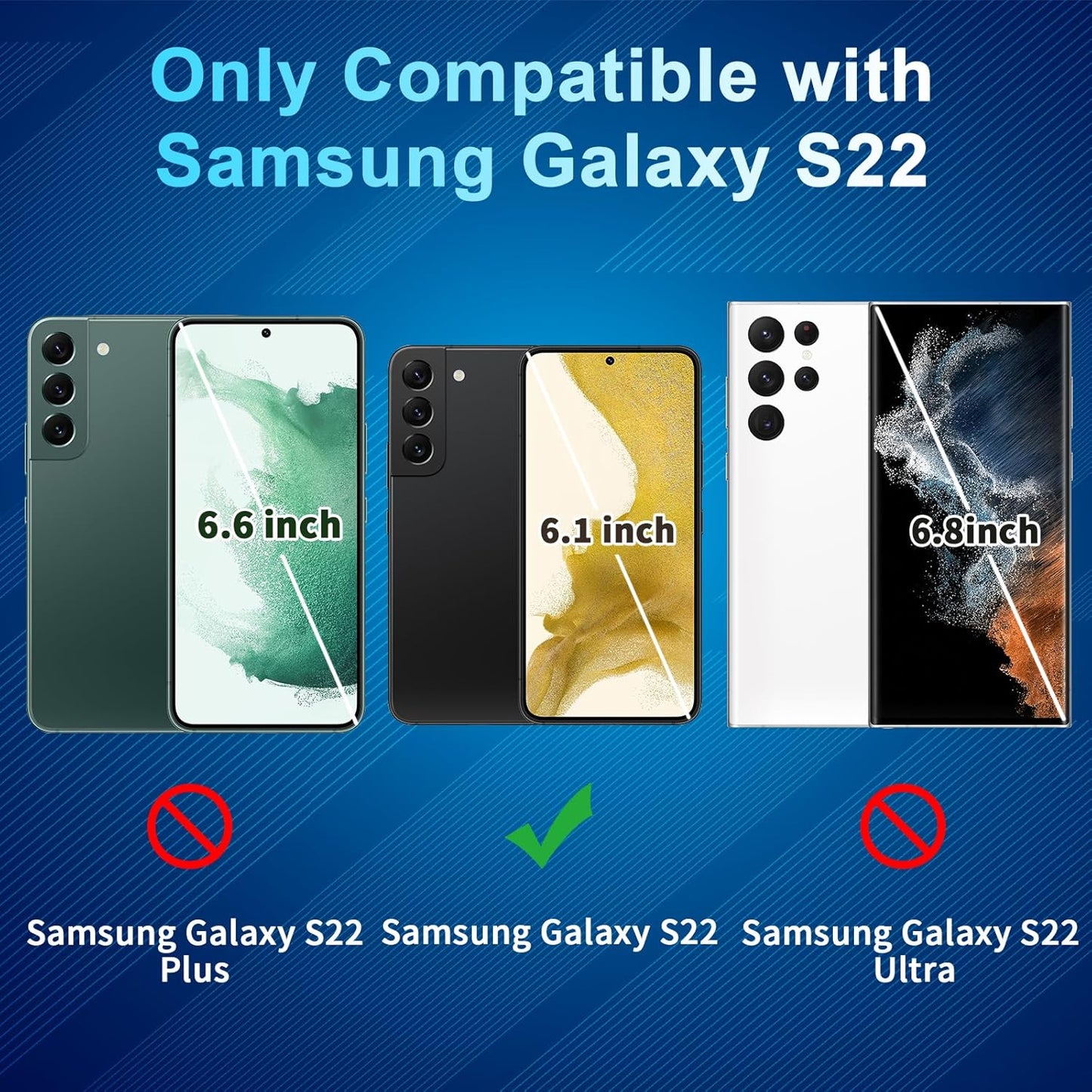 2+2 Pack Privacy Screen Protector Compatible with Galaxy S22 5G, 2 Tempered Glass with 2 Camera Lens Protectors - HD Clear - Bubble-Free - Anti-Spy - Scratch Resistant