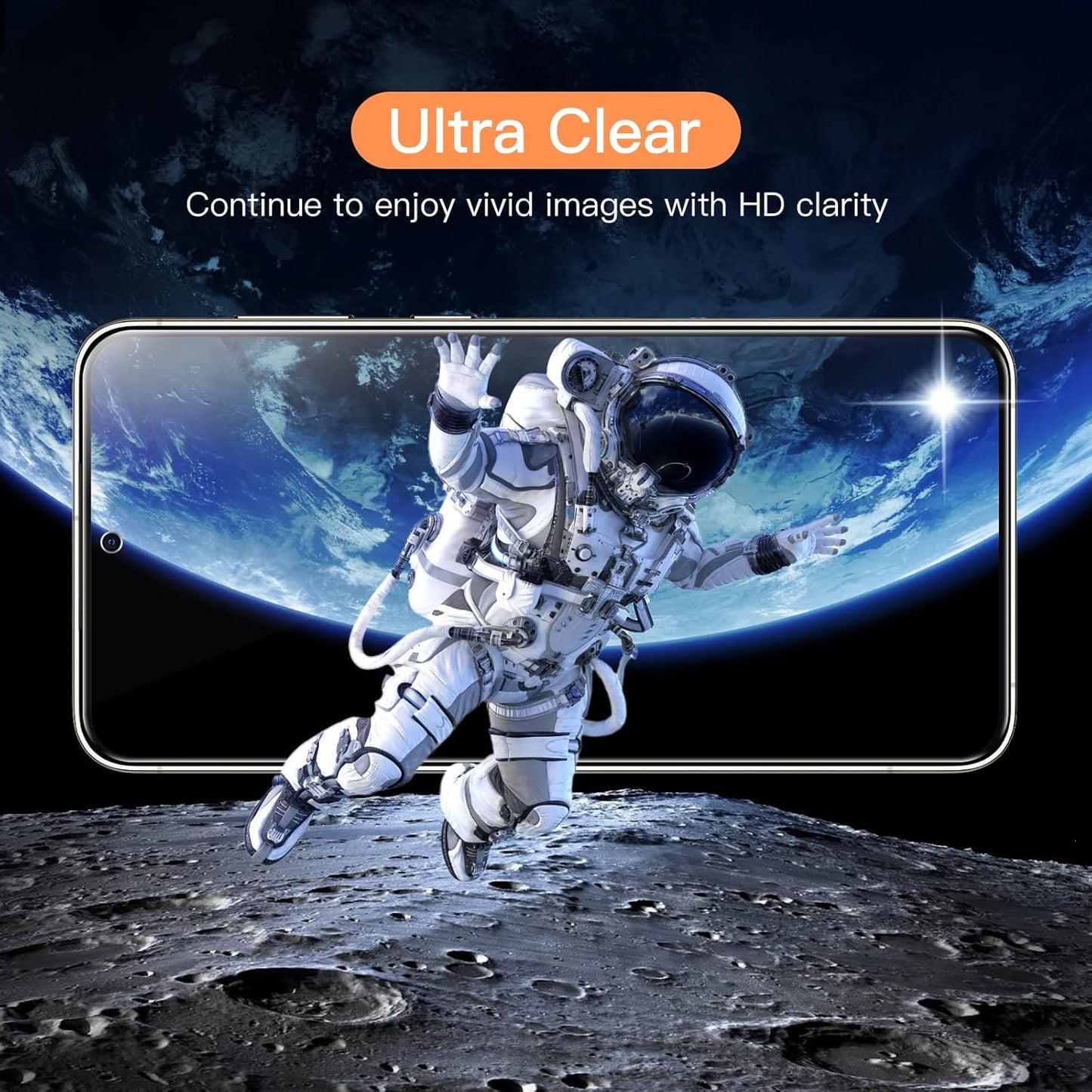 JETech Screen Protector for Samsung Galaxy S23 5G 6.1-Inch, Tempered Glass Film, Fingerprint ID Compatible, HD Clear, 3-Pack