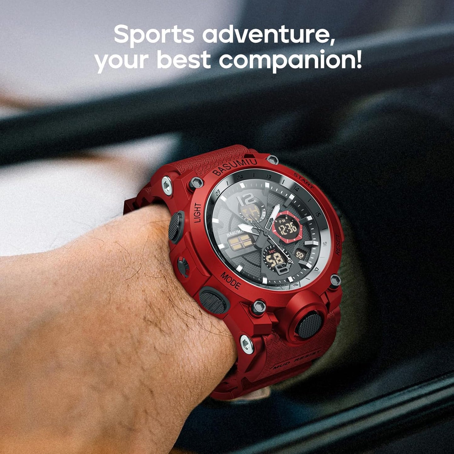 Mens Sports Wrist Watches Analog Digital Tactical Military Watch Waterproof Gold Watches for Men