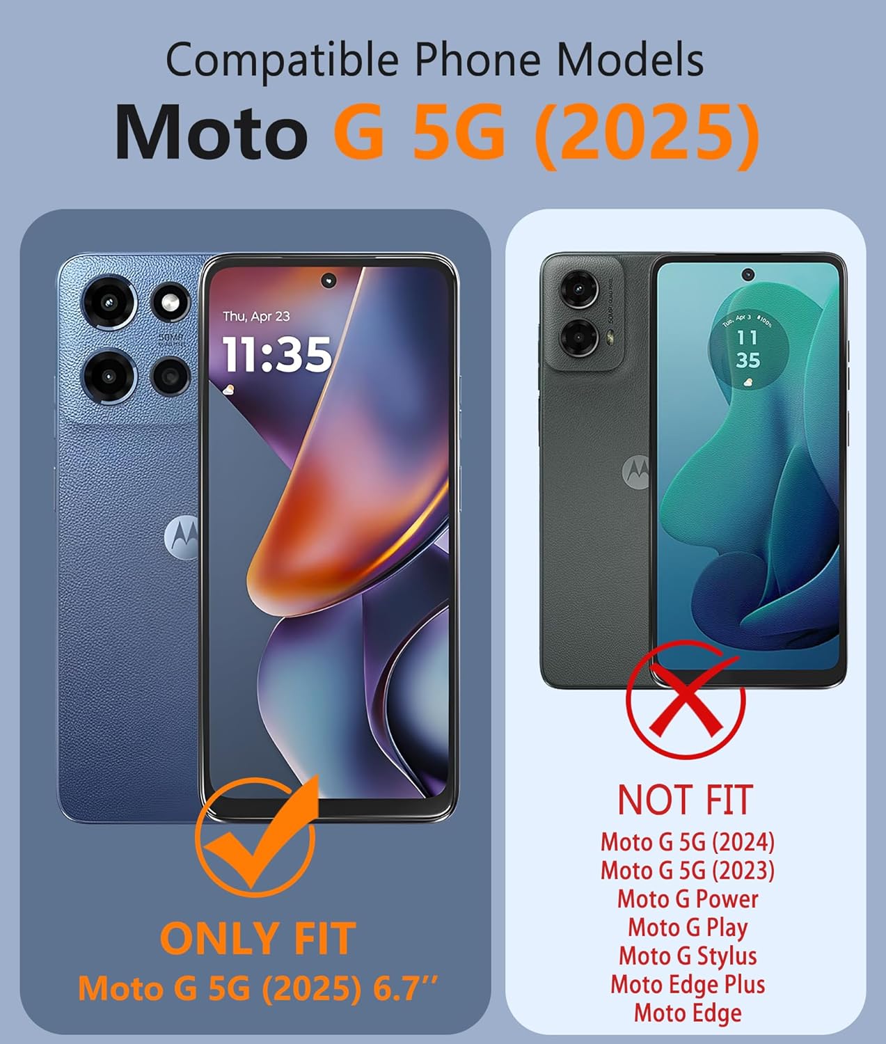 FNTCASE for Motorola Moto G 2025 Case: Military Drop Protection Anti Yellowing Cell Phone Cover - Rugged Shockproof Protective Transparent Slim Cases for Moto G 5G 2025 (Clear)
