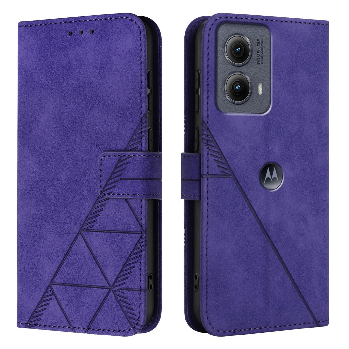 Flip Case for Moto Edge 2024 5G Faux Leather Wallet Holster with Cards Holder Kickstand Magnetic Closure Shockproof Folio Protect Cover for Motorola Edge (2024). Black YBS