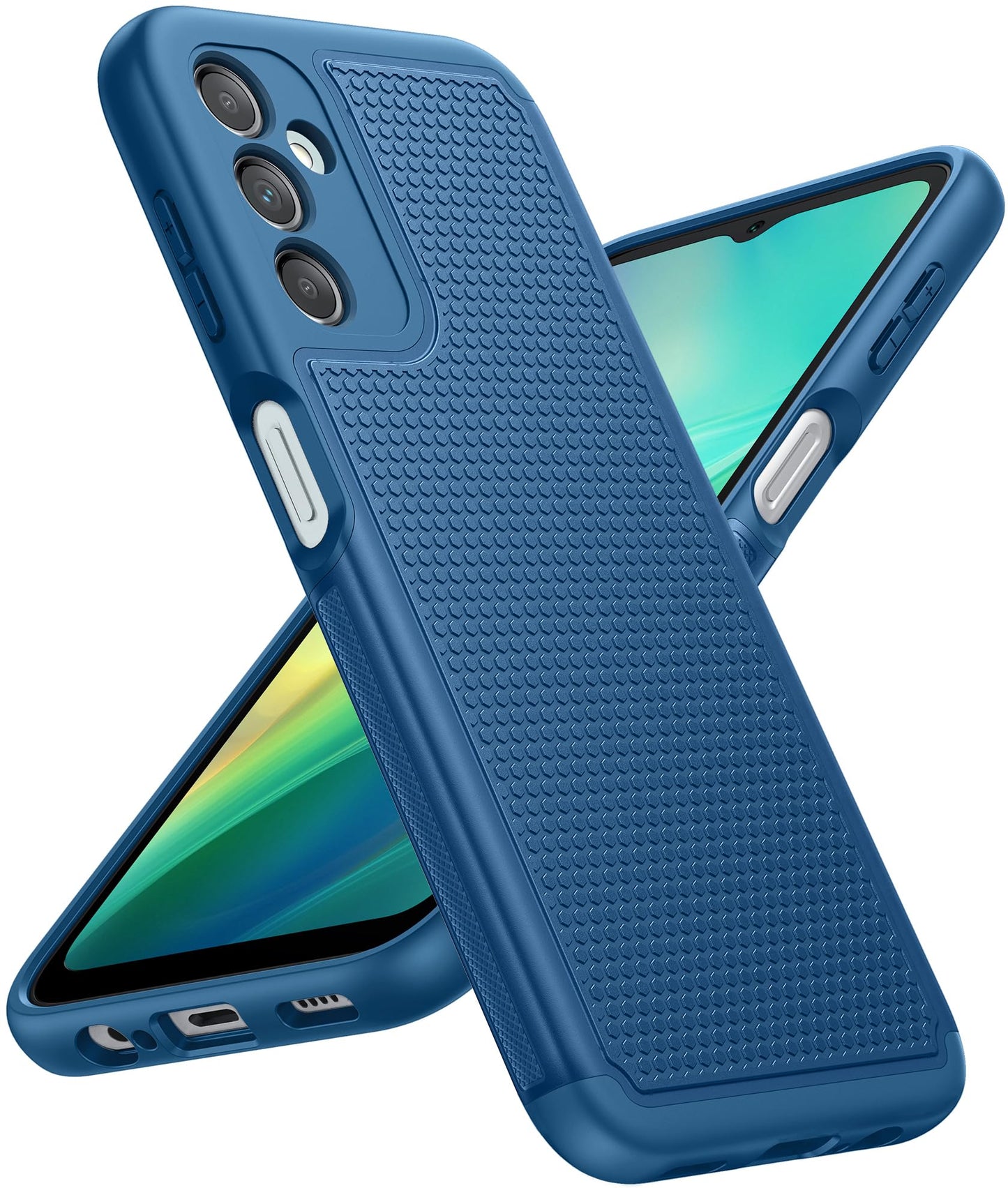 FNTCASE for Samsung Galaxy A15-5G Case: Dual Layer Protective Heavy Duty Cell Phone Cover Shockproof Rugged with Non Slip Textured Back - Military Protection Bumper Tough - 2024, 6.5inch Black