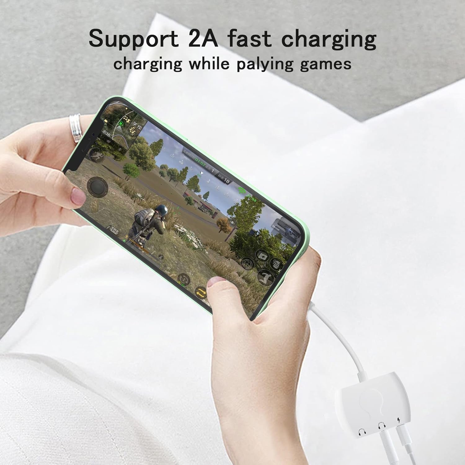 Lightning to 3.5Mm Headphone Jack Audio Adapter & Splitter & Cable for Iphone, Headphone Splitter for Iphone 14/13/12/Se/11/Xs/Xr/X/8 7, Support Ios 15