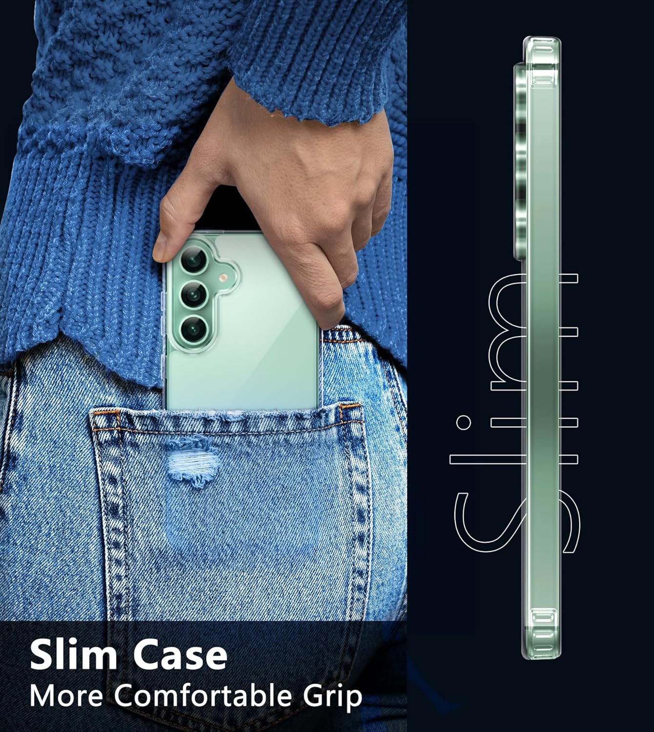 FNTCASE Clear Case for Samsung Galaxy S24-Plus S24+ S25 Plus S25+ Phone Cover | Military Grade, Shockproof, Anti Yellowing, Slim, Protective, Rugged, for S24Plus