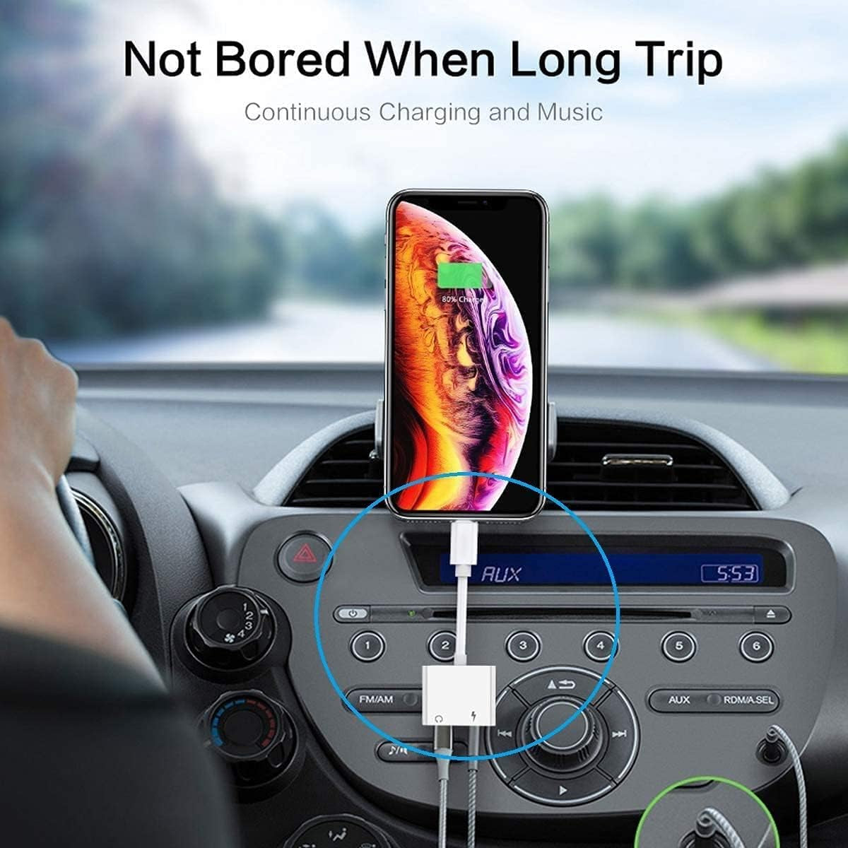Apple Mfi Certified 2 Pack Lightning to 3.5Mm Headphones Jack Adapter for Iphone Dongle 2 in 1 Charger and Aux Audio Splitter Adapter Compatible with Iphone 14 13 12 11 XS XR 8 7