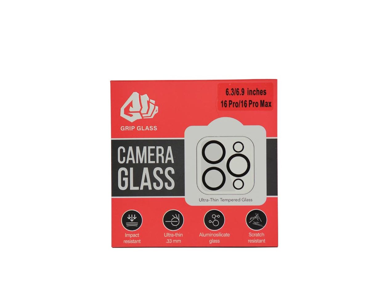 Grip Glass - Tempered Glass Camera Protector for iPhone 16 Pro / 16 Pro Max