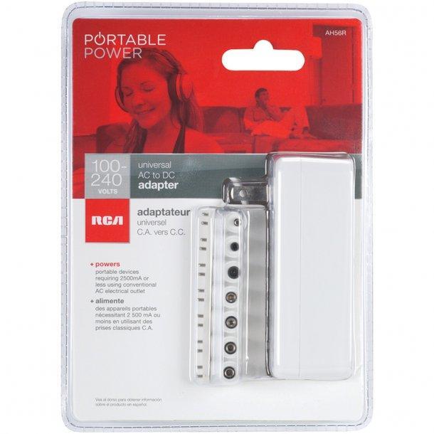 RCA 2,500mA Universal AC to DC Adapter