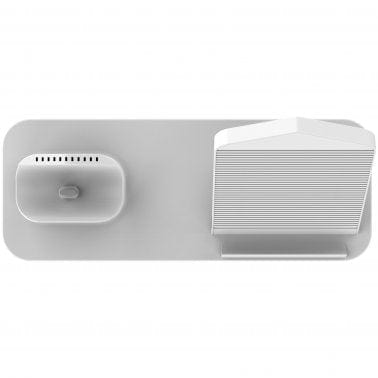 ACCELL 3-in-1 Fast-Wireless Wireless Charging Station for iPhone®, Android™ Smartphones, Apple Watch® 6/5/4/3/2, and AirPods® 1/2/Pro