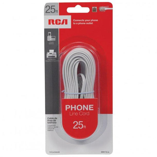 White Phone Line Cord (25ft)