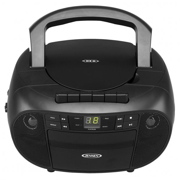 JENSEN Portable Stereo Cassette Recorder & CD Player with AM/FM Radio