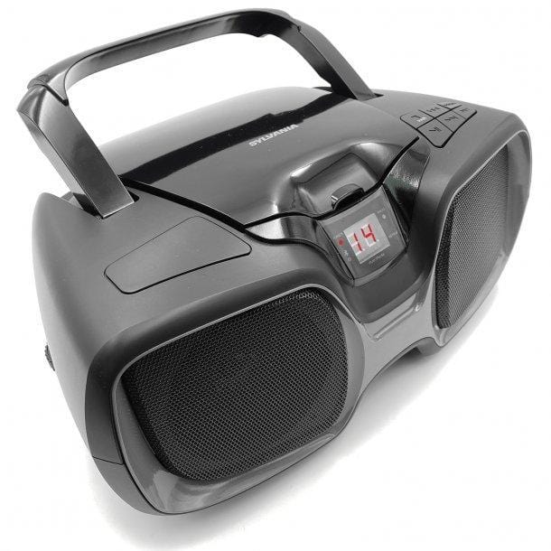 SYLVANIA Portable CD AM/FM Radio Boombox (Black)