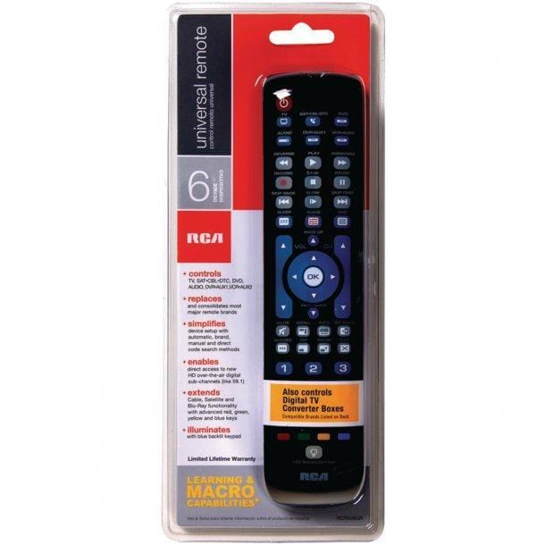 RCA 6-Device Green Backlit Universal Remote