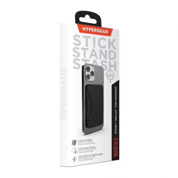 HYPERGEAR MagFold Stand and Wallet for MagSafe® (Black)
