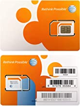 AT&T SIM Card, Compatible with Prepaid (GoPhone) and Postpaid AT&T Cellular Service (Universal, Triple Cut 3-in-1)