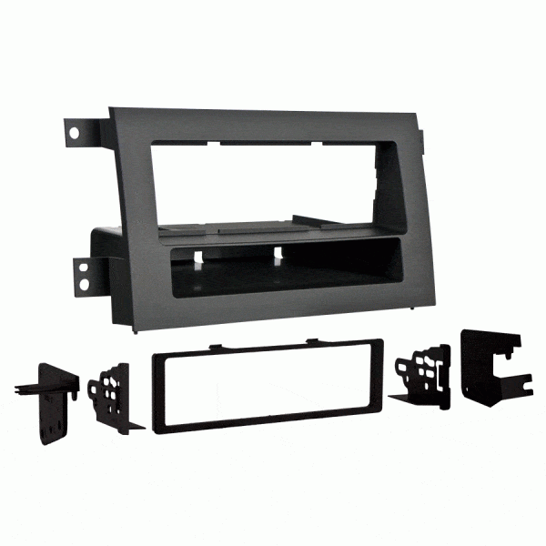 Single DIN W/ Pocket Installation Kit for Honda Ridgeline Vehicles (2005-2009) (Gray) - The Accessories Place