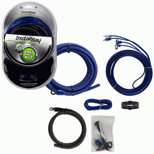 The Install Bay AMP Kit Complete 1600w 4 GA Value - The Accessories Place