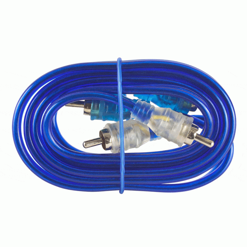 Compact End Blue- RCA Audio Cable (1M) - The Accessories Place