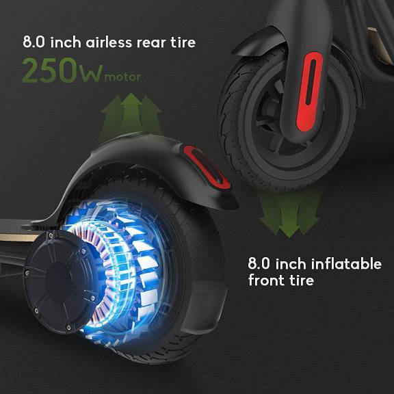 Electric Scooter S10 with 7.5Ah Battery 250W Motor 8' wheels and LED Display - The Accessories Place