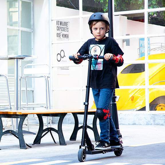 Electric Scooter S1 Foldable & Lightweight with 5.0Ah Battery for Kids in Black - The Accessories Place