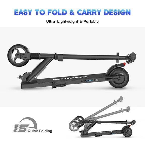 Electric Scooter S1 Foldable & Lightweight with 5.0Ah Battery for Kids in Black - The Accessories Place